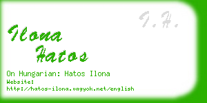 ilona hatos business card